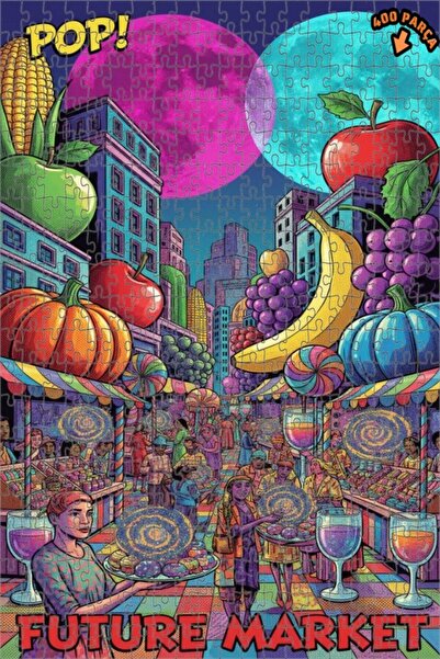 Teona Ahşap بوب آرت لونز ماركت فروت ماركت - لغز خشبي مؤطر ذو طبقتين 400 قطعة ...