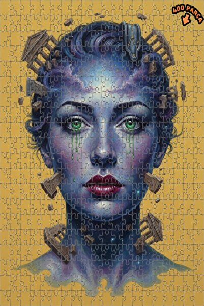 Teona Ahşap ألغاز الوجه الكوني، لوحة زيتية ذات طبقات مزدوجة، لغز خشبي مؤطر، 4...