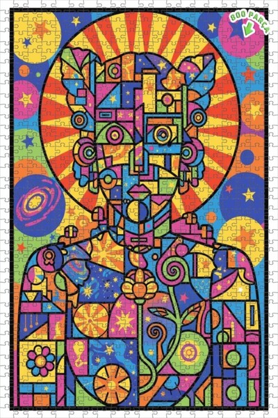 Teona Ahşap لغز خشبي ملون بتصميم فني هندسي فلكي مزدوج الطبقات 800 قطعة 70x50