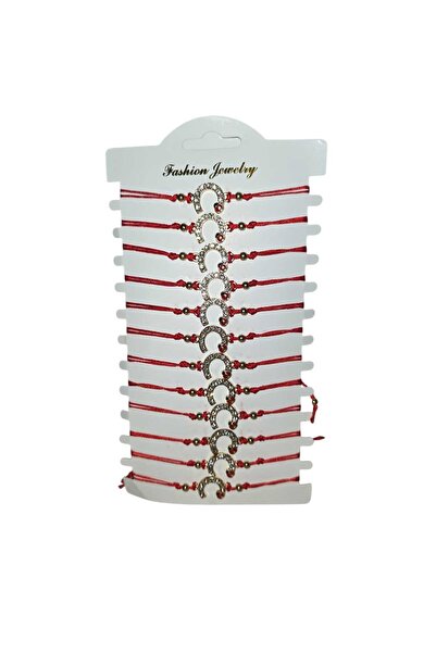 NoNameStore7 Set 12 martisoare, Tip bratara, Dimensiune reglabila, Șnur rosu