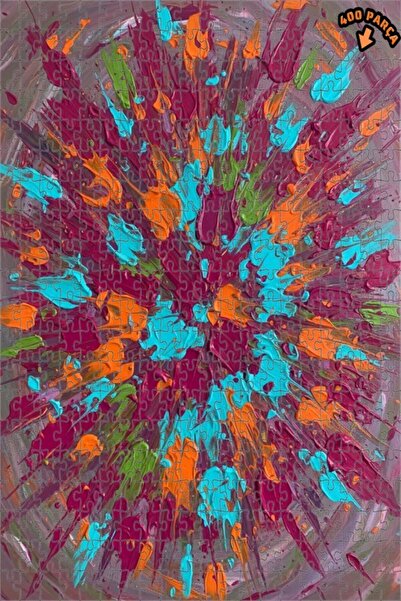 Teona Ahşap لغز خشبي ملون بالزيت على شكل انفجار تجريدي 400 قطعة 35x35