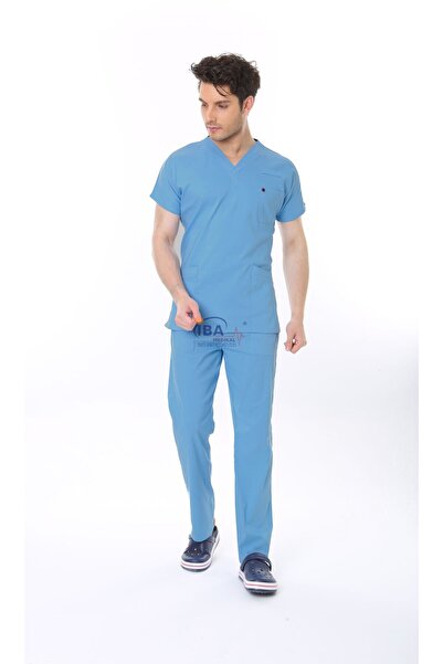 İBA MEDİKAL ALASKA MAVİSİ DOKTOR HEKİM FORMASI LİKRALI SCRUBS TAKIM (ALASKAN ...
