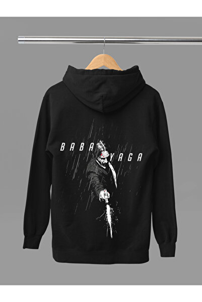 MAGORS Hanorac cu glugă din bumbac imprimat JOHN WICK, cu mânecă lungă, cu că...