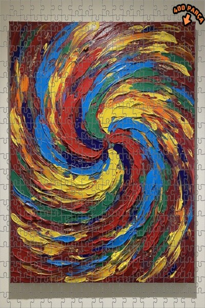 Teona Ahşap لغز خشبي بإطار مزدوج الطبقات بمظهر لوحة زيتية ديناميكية ملونة 400...