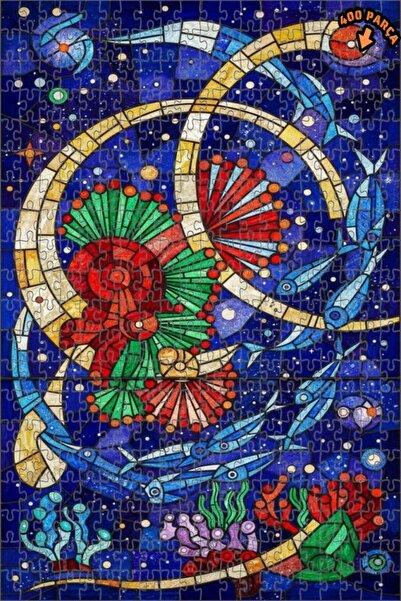 Teona Ahşap لغز خشبي ذو طبقتين من فيش دانس، 400 قطعة، 35x35 سم