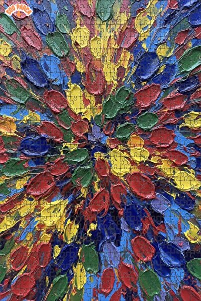 Teona Ahşap لغز خشبي مؤطر ذو طبقتين بمظهر الطلاء الزيتي بألوان زاهية 500 قطعة...