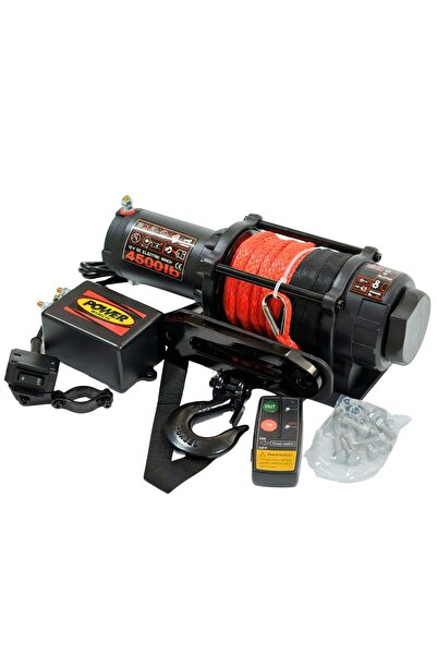 Power Winch 4500 lb Sentetik Halatlı ATV Elektrikli Vinç 12 V