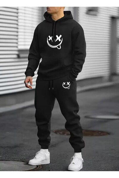 LAND MODA Σετ Φούτερ, Φθινοπωρινό Χειμερινό Δημιουργικό Μοντέρνο Σετ με Στάμπ...