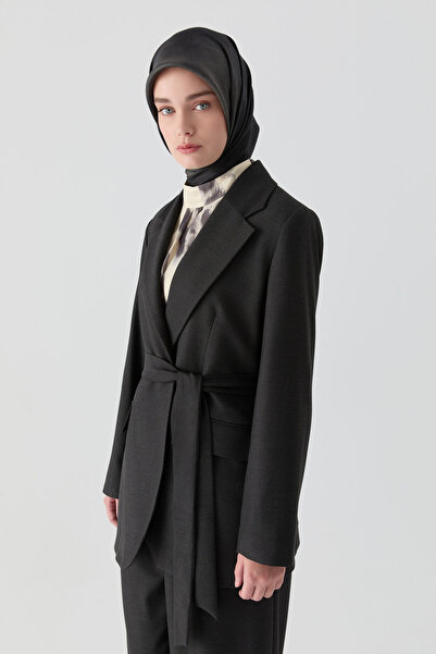 Tuğba Kuşaklı Ceket - Antrasit