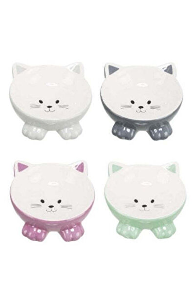 Trixie وعاء طعام مرتفع من السيراميك بتصميم مريح للقطط - لون التوت/14 سم