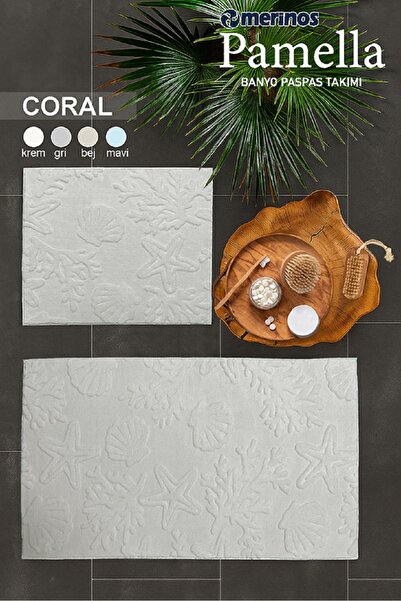 Merinos Set covorașe de baie Pamella 2 piese Coral Cream