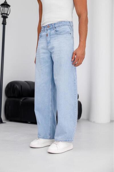 Oksit Puertas Men's High Waist Balloon Baggy Fit Loose Fit Jeans