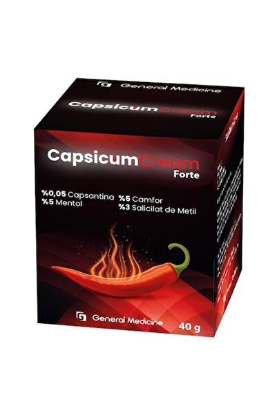 General Medicine Cremă Capsicum Forte cu ardei iute, 40g