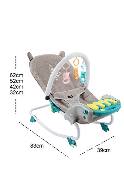 Ma Baby كرسي هزاز للأطفال قابل للتعديل والحمل