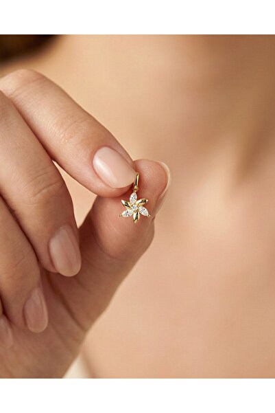 İNDİGO TAKI Minik Rüzgar Gülü 14 Ayar Altın Kolye Ucu