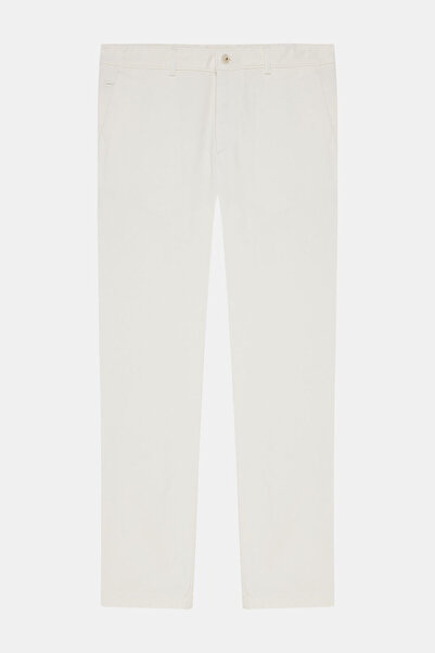 W Collection PARÇA BOYALI BEYAZ PILESIZ CHINO SPOR PANTOLON