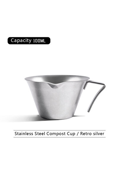 Choice3 Retro silver-100ml 100ML Espresso Extraction Cup 304 Stainless Steel ...