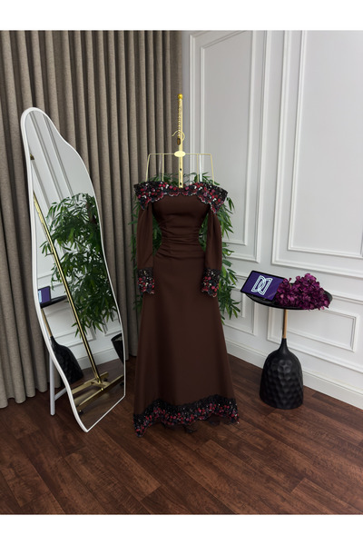 BTROON Soft Barbie dress with embroidered details and a flared silhouette