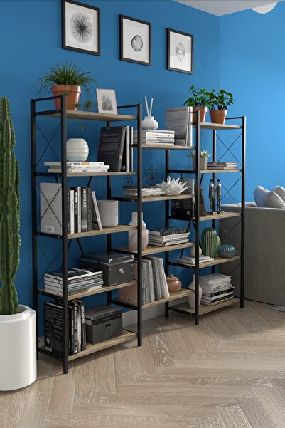 AWOX Dekoratif Maxi Kitaplık Dosya Rafı Çok Amaçlı 14 Raflı Kitaplık 150 Cm