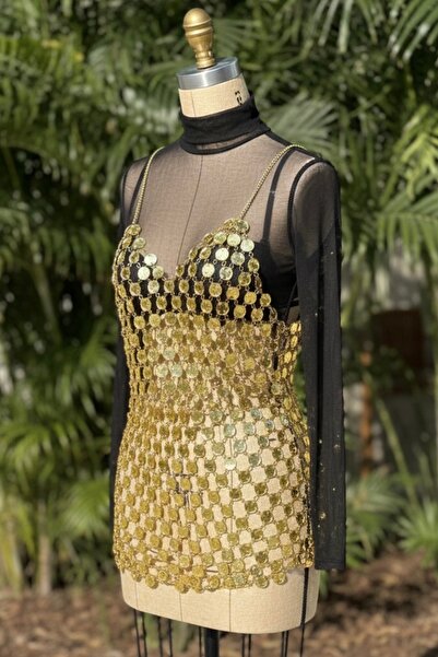 LIVOSH Disc Chain Mini Chain Dress