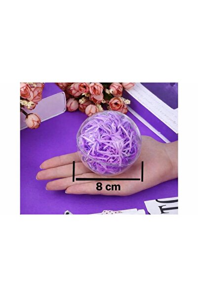 E Elmas 8 cm Asma Aparatlı Yuvarlak Şeffaf Mika Küre 20 adet