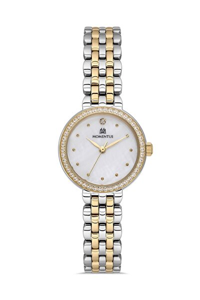 Momentus Sw298T-09Sg Steel Case Steel Band 3 Atm Water Resistant Metallic-Gol...