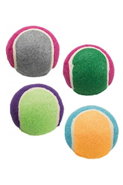 Trixie Tennis Ball Dog Toy - BLUE/LIME/10CM