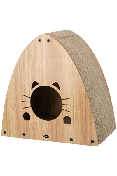 Trixie MDF Cat Scratching House - LIGHT BROWN/48X48X28CM