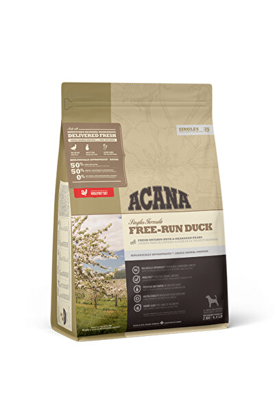 Acana طعام الكلاب الجاف فري رن دك ريسبيسي - 2 كجم