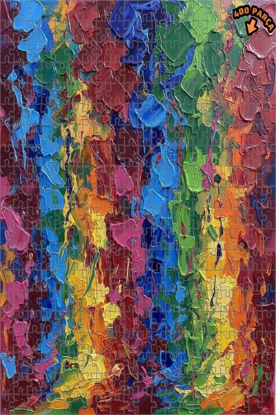 Teona Ahşap لغز خشبي بتصميم لوحة زيتية بألوان زاهية 400 قطعة 35x35
