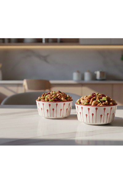 RGS HOMELİFE 2-Piece Damla Series Ceramic Multi-Purpose 8 cm Mini Bowl – Snac...