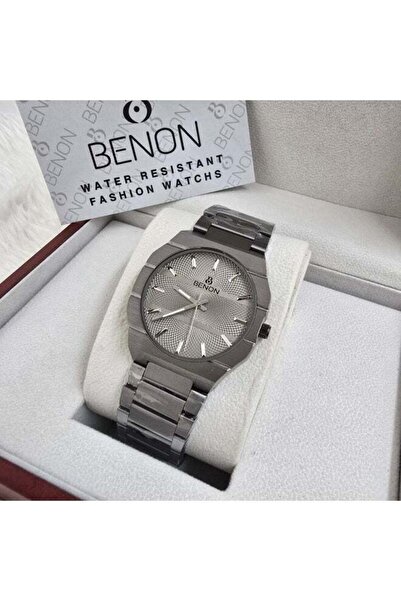 benon Men's Wristwatch Stainless Steel Waterproof Modern with High Quality Si...