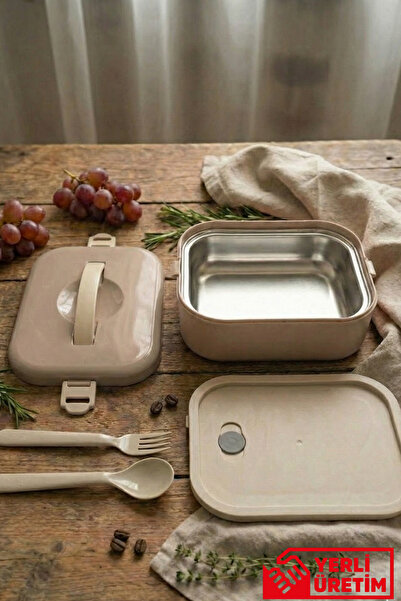 GUGGA Lunchee - Düz Çelik Kaseli Sızdırmaz Vakum Kapaklı Yemek Kabı Lunchbox ...