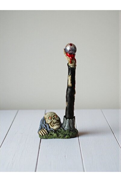 HEDİYE FİKRİ Polyester Skull Ballpoint Pen with Stand – Decorative Desk Pen (...