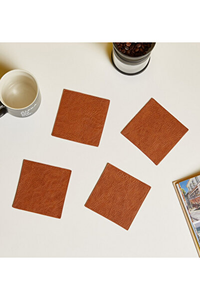 Generic Leather Look Coasters - Set of 4