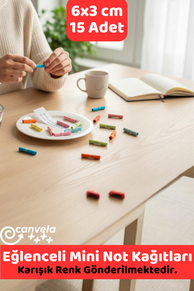 İstisna 15 Adet Sevgililer Günü Not Kağıtları Eğlenceli Renkli Mini Not Kağıt...
