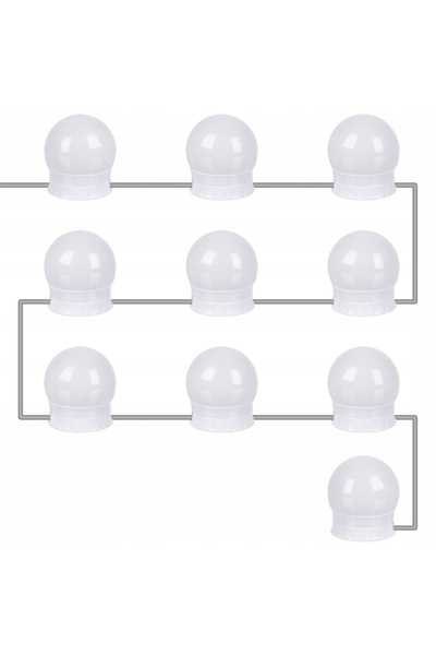 zola Set de 10 becuri LED, pentru oglindă de machiaj, încărcare USB, 3 abajur...