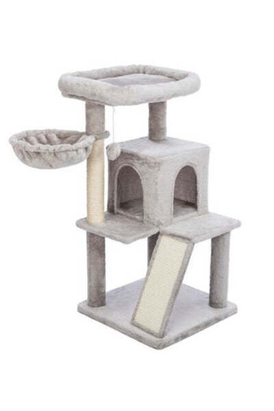 Trixie عمود خدش جونيور بيبتو للقطط - رمادي/48×48×98 سم