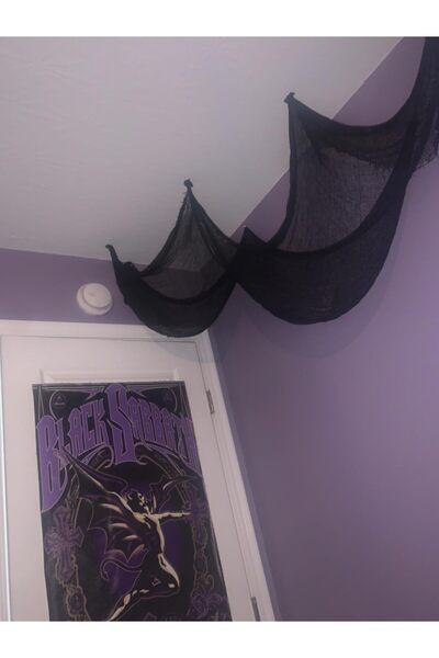 zola Гигантска декоративна паяжина, Zola®, страшна, черна, 198x76 см