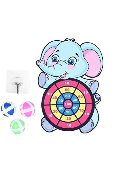 zola Детска игра дартс, 3 стрели с велкро, модел на слон, 43x30 см