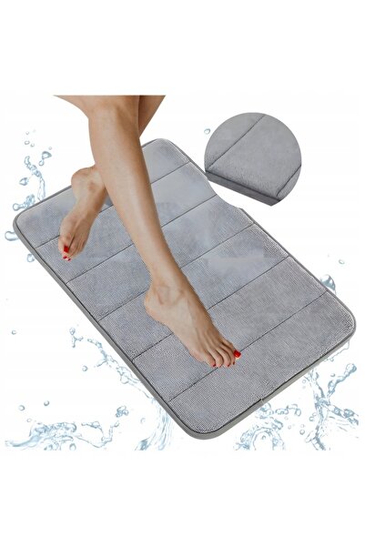 zola Absorbent bath mat, Zola, 60 x 40 cm, non-slip, 6 mm thick, plush polyes...