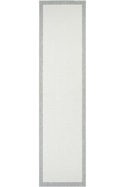 Cool Halı Elena Beyaz Gri Sisal Görünümlü Kaymaz Taban İnce Uzun Silinebilir ...