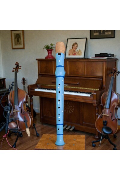 Kuzey Tacı Ahşap Renkli Blok Flüt 32 cm – Çocuklar İçin Eğitici Müzik Enstrüm...