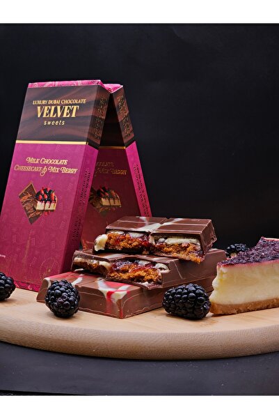 Velvet Sweet مزيج تشيز كيك فاخر بنكهة الشوكولاتة بالحليب والتوت 200 غرام
