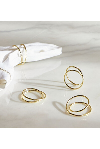 Noura Twirly 4-Piece Napkin Rings Set