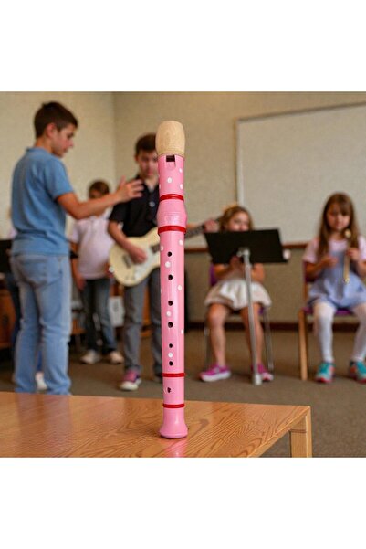 Kuzey Tacı Ahşap Renkli Blok Flüt 32 cm – Çocuklar İçin Eğitici Müzik Enstrüm...