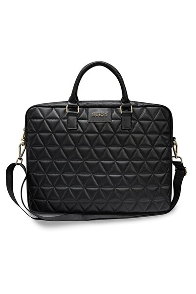 Guess Quilted Laptop Bag 16" - Black, Elegant & Material