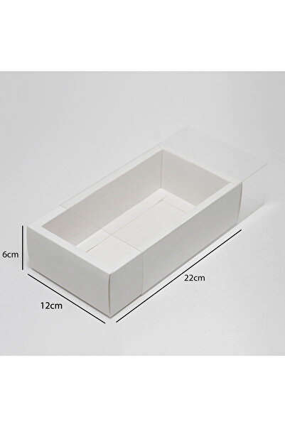 Generic 12 قطعة من علب هدايا سحاب شفافة اللون أبيض الأبعاد 12×22