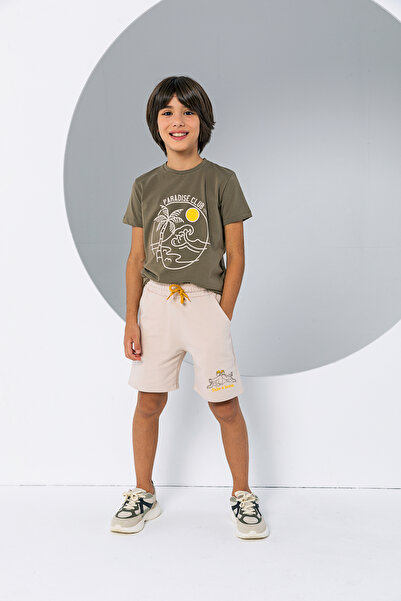 incity Pantaloni scurți confortabili croială pentru băieți, din bumbac, cu model