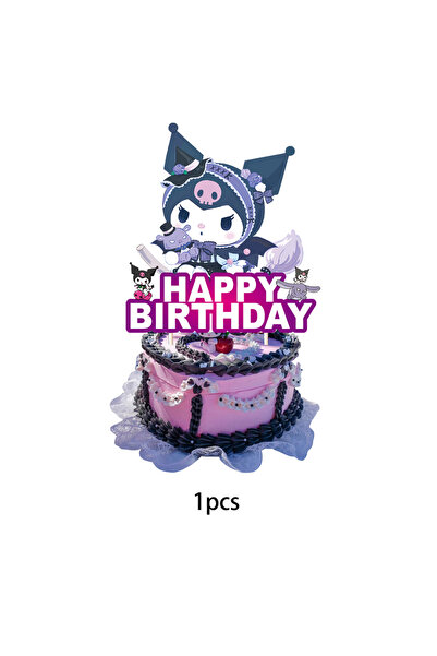 Miniso 1pcs Kuromi Cake Topper、Cupcake Toppers ，Kuromi Birthday Decorations，T...